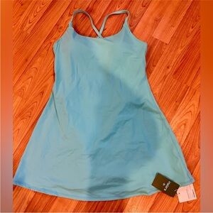 Light Blue Women's Strappy A-Line Dress